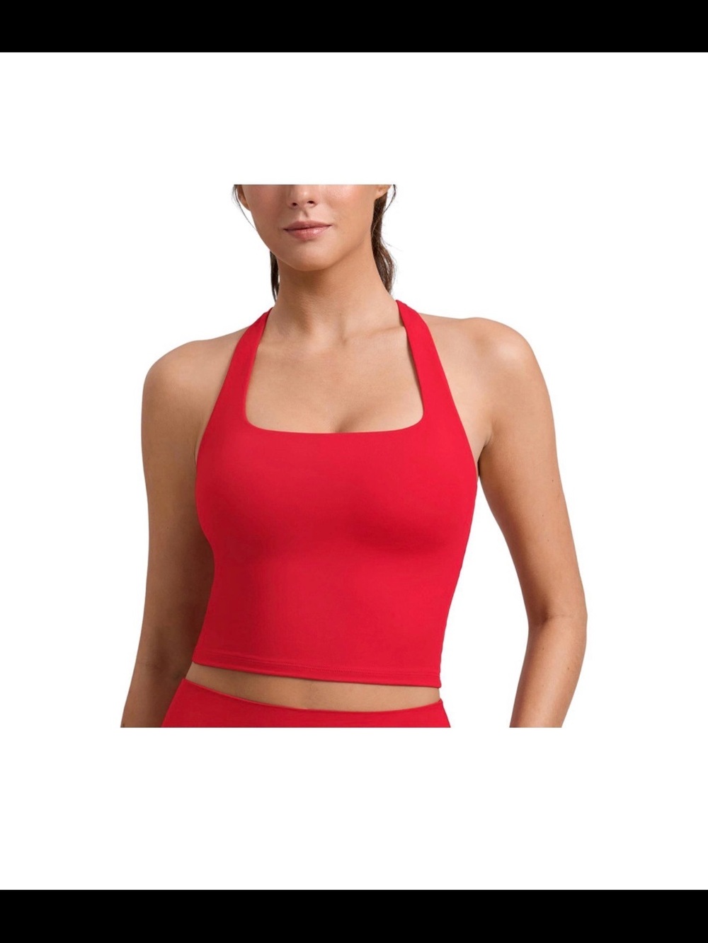 Red Square-Neck Crop Tank - Women Intimates & Sleepwear